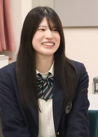 口丹バンドフェスティバルのテーマ曲を作曲した人見帆風さん（南丹市園部町・園部高）