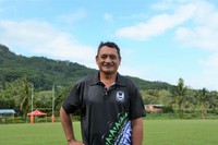 クック諸島の海洋生物学者テイナ・ロンゴさん=2022年6月24日、クック諸島ラロトンガ島、荒ちひろ撮影