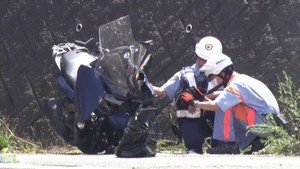 【続報】オートバイが転倒し運転の４０代男性が死亡　仙台・若林区