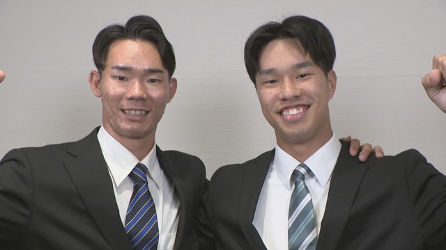 幼なじみが揃ってプロ野球へ…阪神、ヤクルトから上位指名の岡山市出身2選手　今年に懸ける思いは