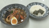 札幌 らっきょ「北海道産牡丹海老のシーフードスープカレー」2200円