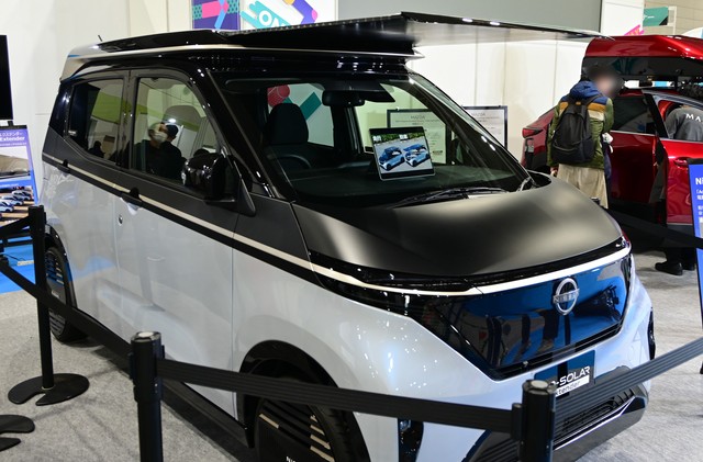 日産あおぞらエクステンダー。これ見てつい鉄腕ダッシュの企画を思い出しました。ソーラーだけで日本一周できるかも