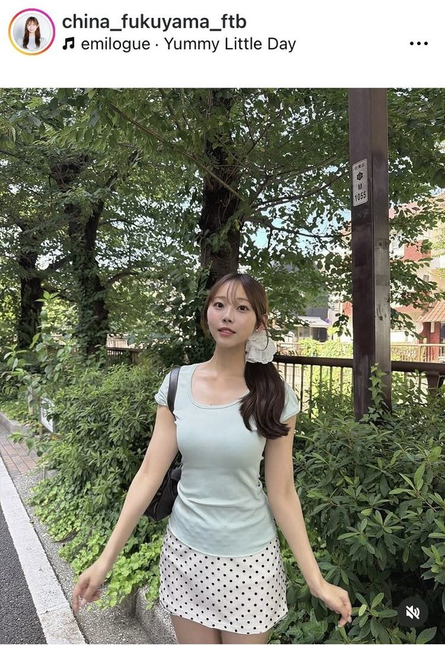福山千奈アナウンサーのインスタグラム＠china_fukuyama_ftbより