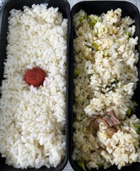 夫から届いた一枚の写真で発覚した「ダブル炭水化物弁当」／ちょびさん提供