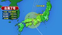 台風7号　午後4時推定