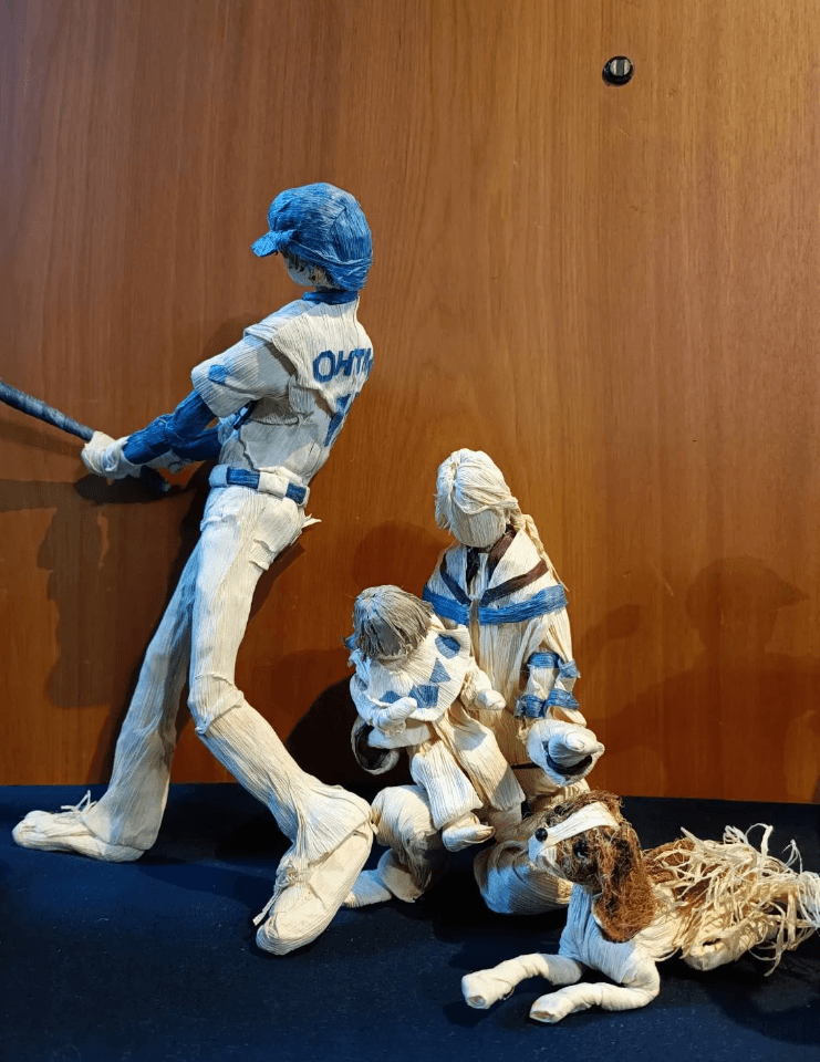 大谷翔平さん一家　画像提供：木村拓子のとうもろこし人形