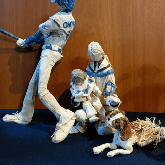 大谷翔平さん一家　画像提供：木村拓子のとうもろこし人形