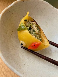 中身はちゃんと餃子です。美味しそう〜！（提供：@12miyuki17さん）