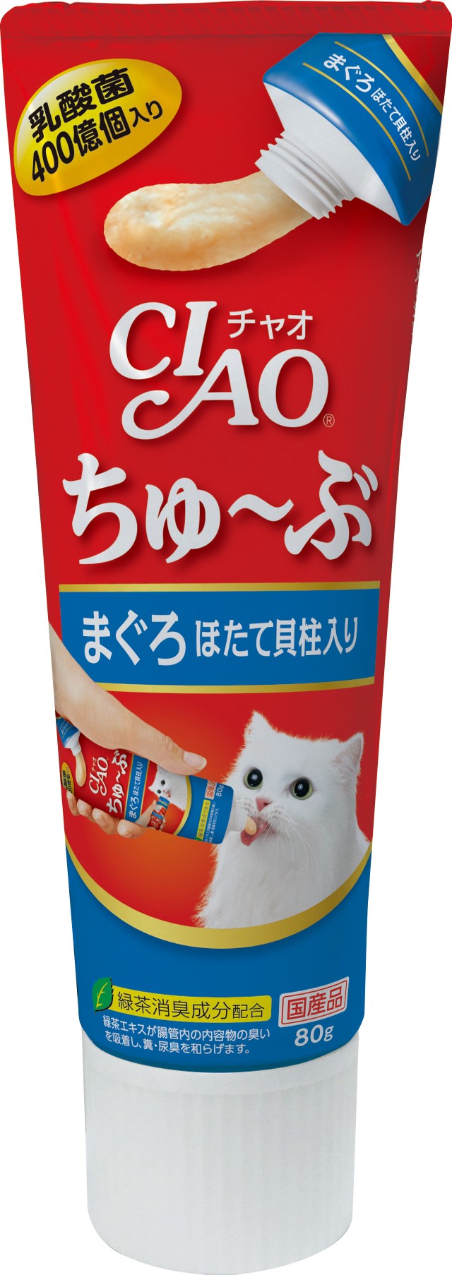 CIAOちゅ～ぶ　まぐろほたて貝柱入り（いなば食品提供）