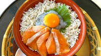 せとうち三昧丼・盛り付けイメージ（穴吹エンタープライズ提供）