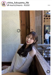 福山千奈アナウンサーのインスタグラム＠china_fukuyama_ftbより