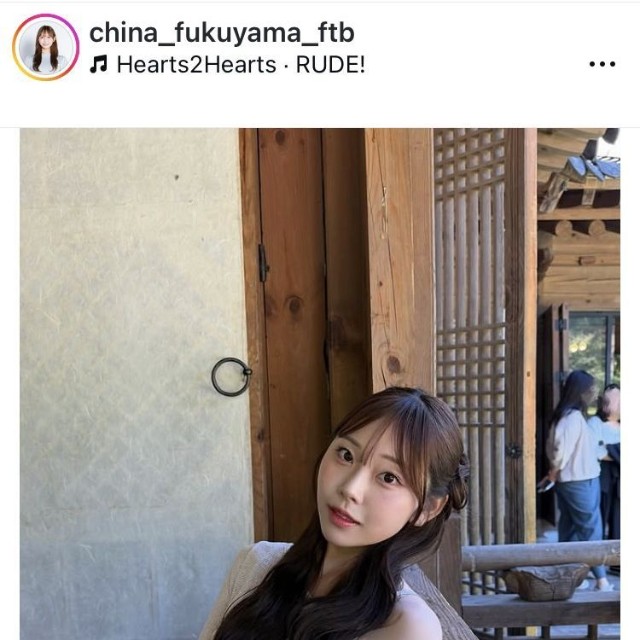 福山千奈アナウンサーのインスタグラム＠china_fukuyama_ftbより