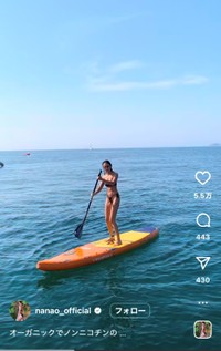 菜々緒インスタグラム（＠nanao_official）より