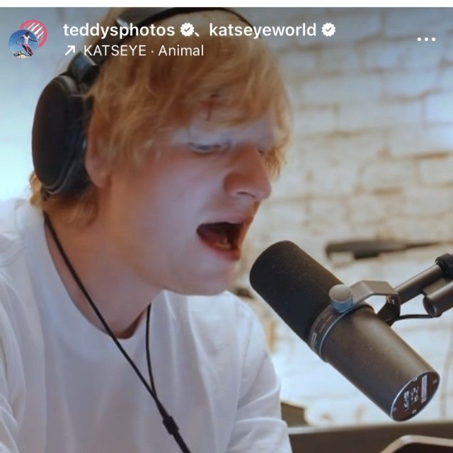エド・シーランのインスタグラム＠teddysphotosより