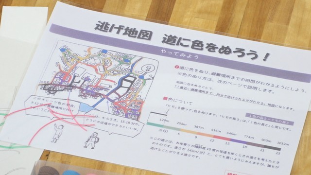 出前授業（逃げ地図ワークショップ）　多肥小学校　高松市多肥上町