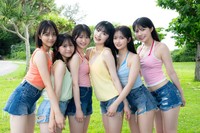 左から週刊少年マガジン：江下 晏梨、審査員特別賞：太田 しずく、グランプリ：永岡 ゆきね、ミスヤングマガジン：晴 こころ、審査員特別賞：まるや そら、読者特別賞：冨永 実里