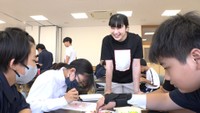瀬戸芸アーティストによるワークショップ　引田中学校　東かがわ市引田
