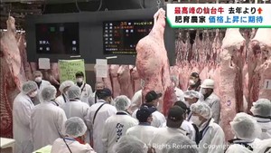 前年より高値　仙台牛の競り　肥育農家も価格上昇に期待