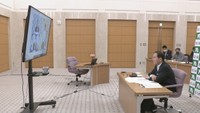 オンラインで行われた四国4県の知事会議の様子