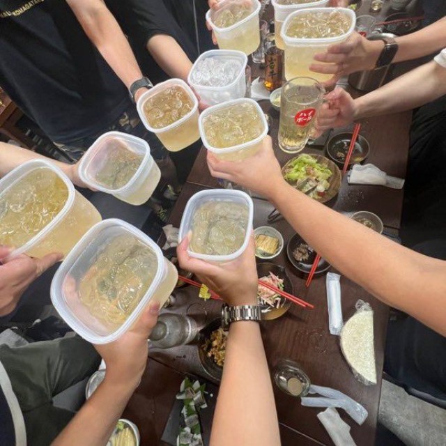 ヤンハイ君が伝導する「ヤンキーハイボール」公認店でもあるたまいち（ヤンハイ君提供）