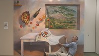 「作品の一部に！」印象派画家の絵がモチーフのトリックアート作品が並ぶ　岡山・瀬戸内市