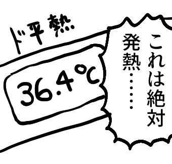 絶対に風邪だと思ったのに平熱（グレうさぎさん提供）