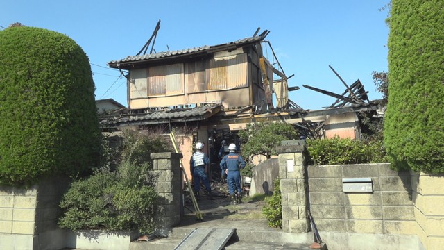 火事があった現場　岡山・南区西七区