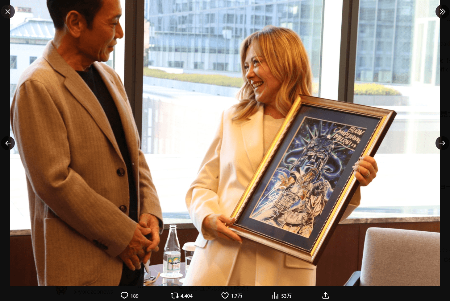 原哲夫氏の公式X（@haratetsuo_jp）より