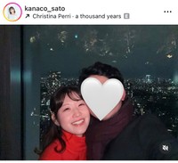 佐藤奏子インスタグラム＠kanaco_satoより