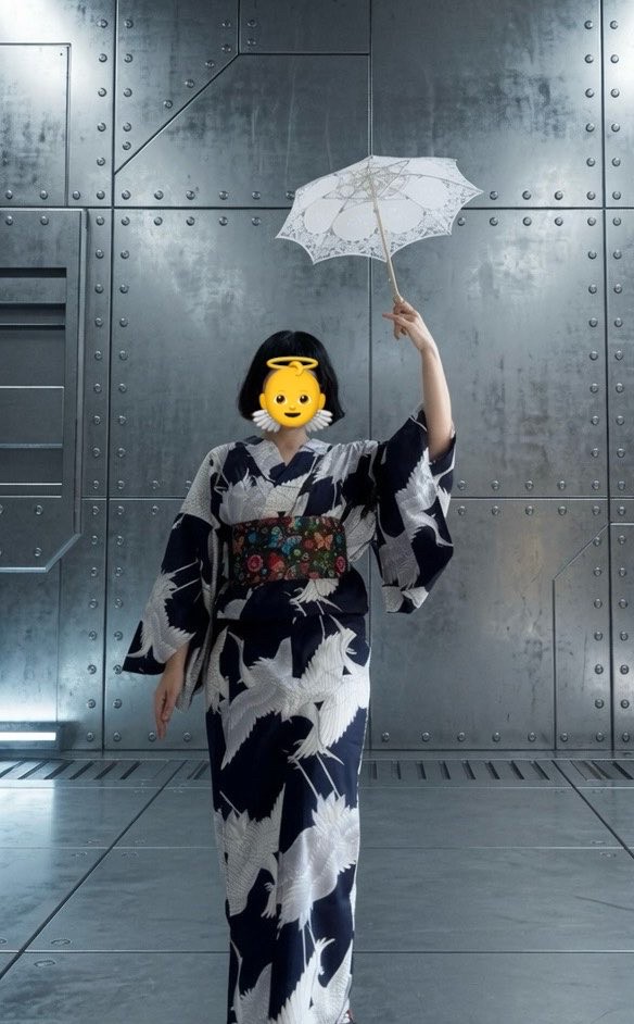 届いた日傘が思っていたサイズより小さすぎた様子！（提供：千代富士🪭着物狂さん）