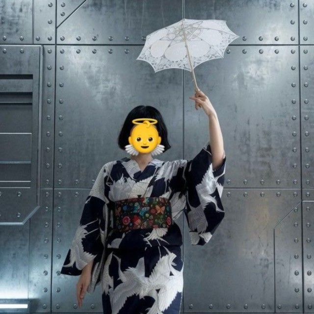 届いた日傘が思っていたサイズより小さすぎた様子！（提供：千代富士🪭着物狂さん）