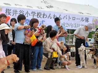 犬の散歩は登下校時に　子ども見守る「わんわんパトロール隊」