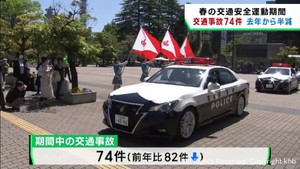前年同時期から半減　春の交通安全運動期間中の宮城県の交通事故