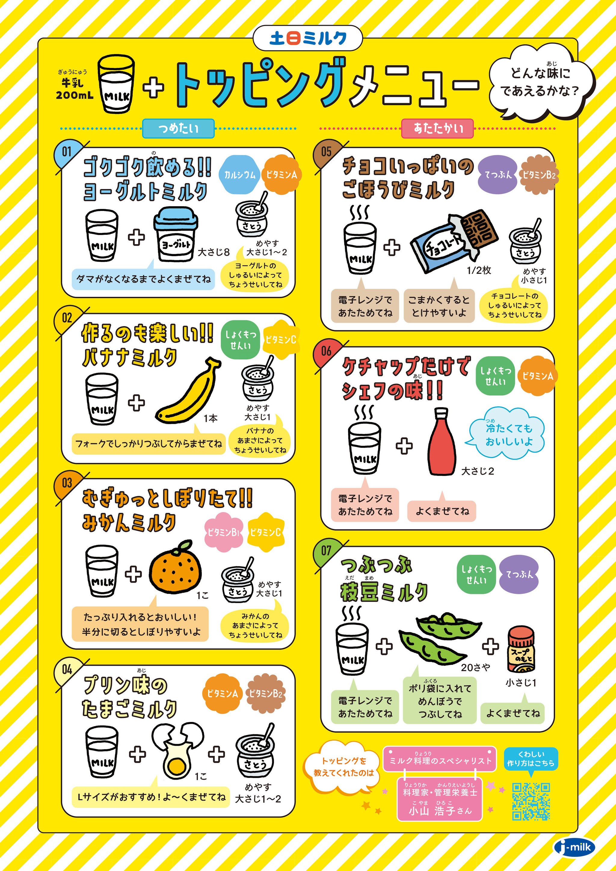 「土日ミルク」啓発ツール　リーフレット