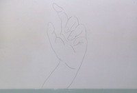 髪の毛で作ったとは思えない詳細な手の形 ※杉浦由梨さん提供