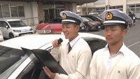 自転車ルールを周知する高校生DJポリス　岡山南高校　岡山・北区奥田