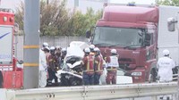 事故があった国道2号　岡山市中区平井
