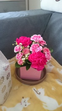 初めて自分で買った杏子ちゃんへのお花