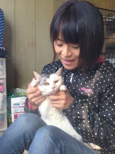 みぃちゃんと鈴木さん。3年にも及ぶ放浪生活を生き抜いたみぃちゃんに。幸せになってほしいと願うばかり