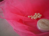 首元のチュールは手作りだそう／nomiさん（@nooomi05230）提供