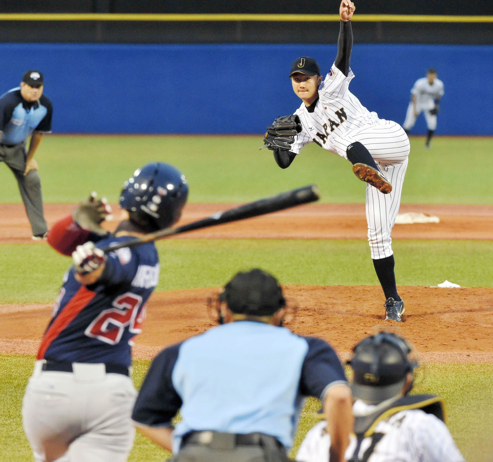 日米大学野球で登板＝16年7月