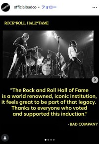 バッド・カンパニーのインスタグラム＠officialbadcoより