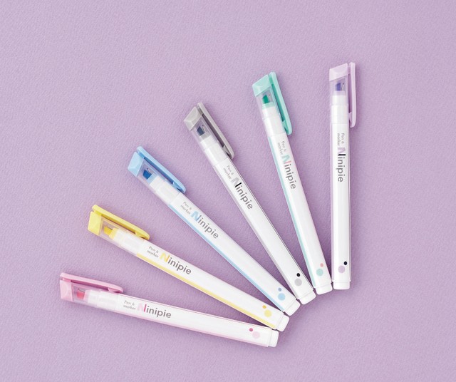 流行のソフトカラーで見た目やわらか（サンスター文具提供）