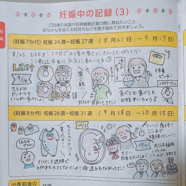 長男を妊娠していたときの記録／ぽんたさん（@ponta_pocopoco）提供