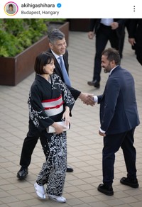 東原亜希さん、ハンガリーで自ら着付けした着物姿を披露（本人のインスタグラムから）