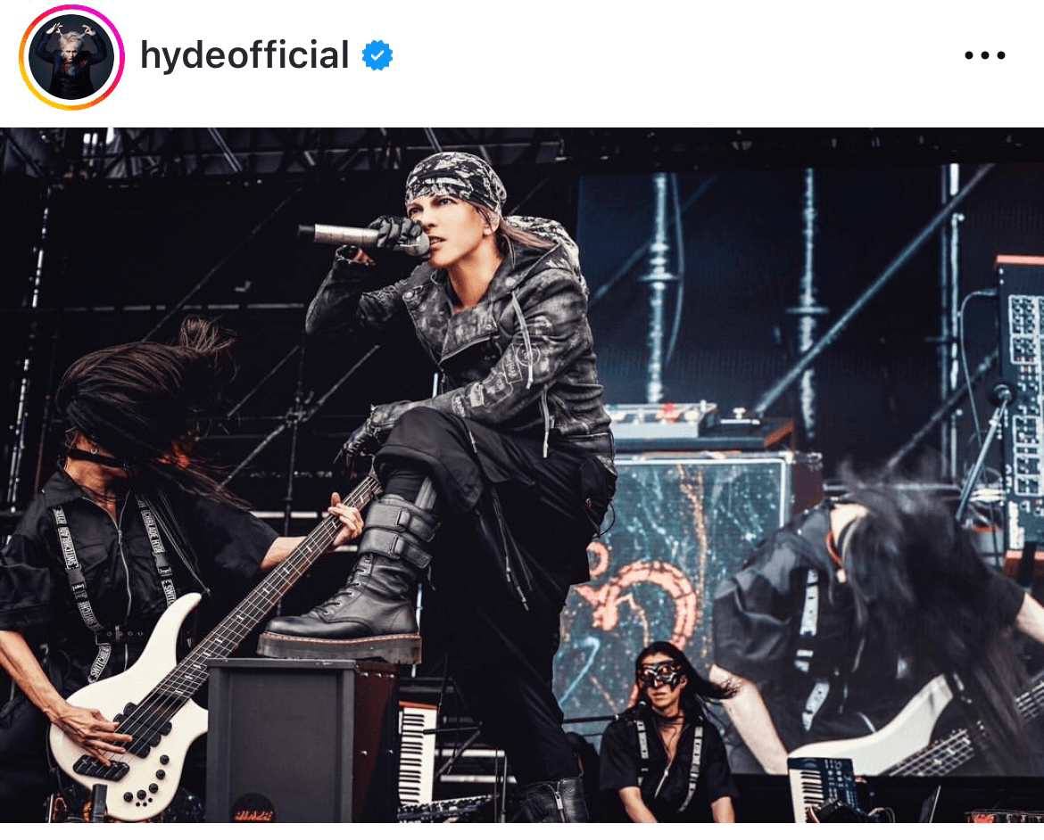 Hyde (@hydeofficial)さんのインスタグラムより