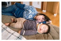 生後10カ月の頃、ママとそっくりの寝顔！（提供：滝沢たきおさん）