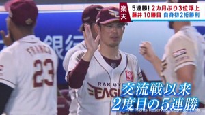 楽天イーグルス　ＣＳ争うロッテに快勝　５連勝で２カ月ぶりに３位浮上　１８日