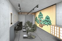 茨城県つくば市にオープンした床屋「理髪店縁刃雷」の内装。和風のおしゃれなbarber／早川さん（@mc_nikotama_dynamite）提供