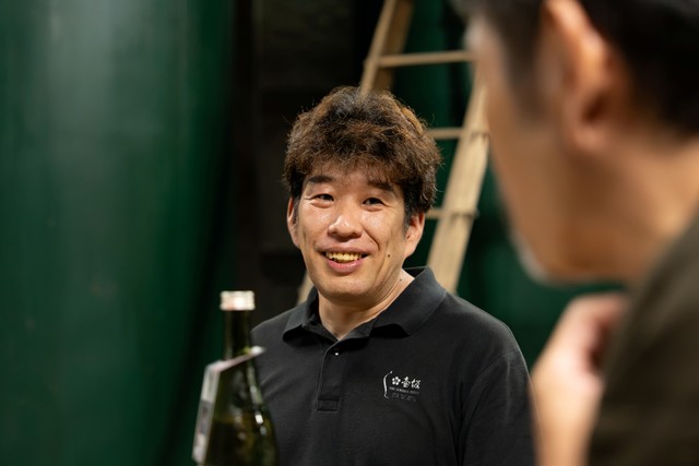 このあたりは「超軟水」で辛口は造りにくい。土地に合わせた酒造りにこだわる壺坂社長